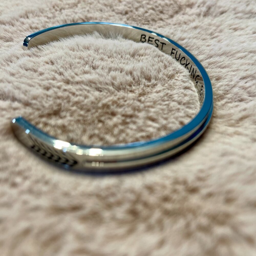Ladies Message Cuff Bracelet - Picture 3 of 6